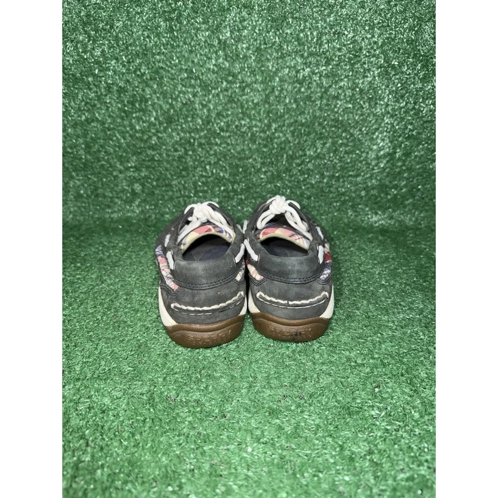 Sperry‎ Top Sider Boat Shoes Women Size 8 Black Leather Slip On Comfort Relaxed